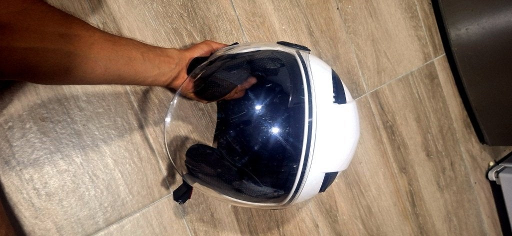 Casque jet moto/scooter Vito Helmets blanc, Motoren, M, Dames, Jethelm, Tweedehands