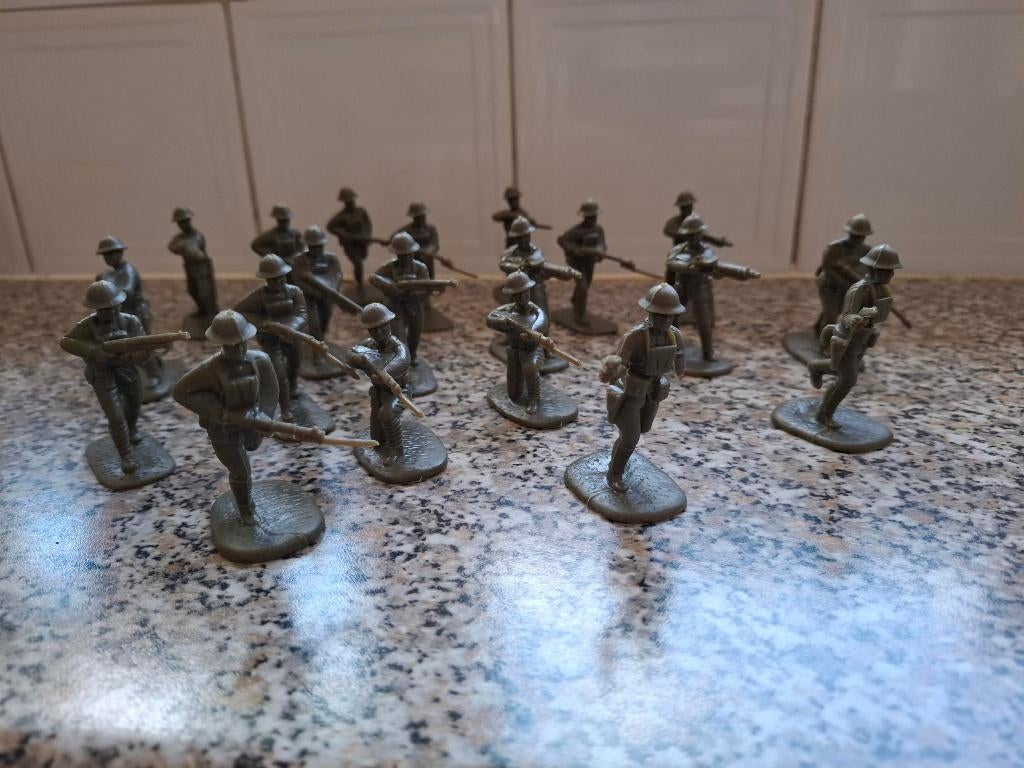 20 US-soldaatjes WOI van Armies in Plastic 54mm, Verzamelen, Ophalen of Verzenden, Zo goed als nieuw