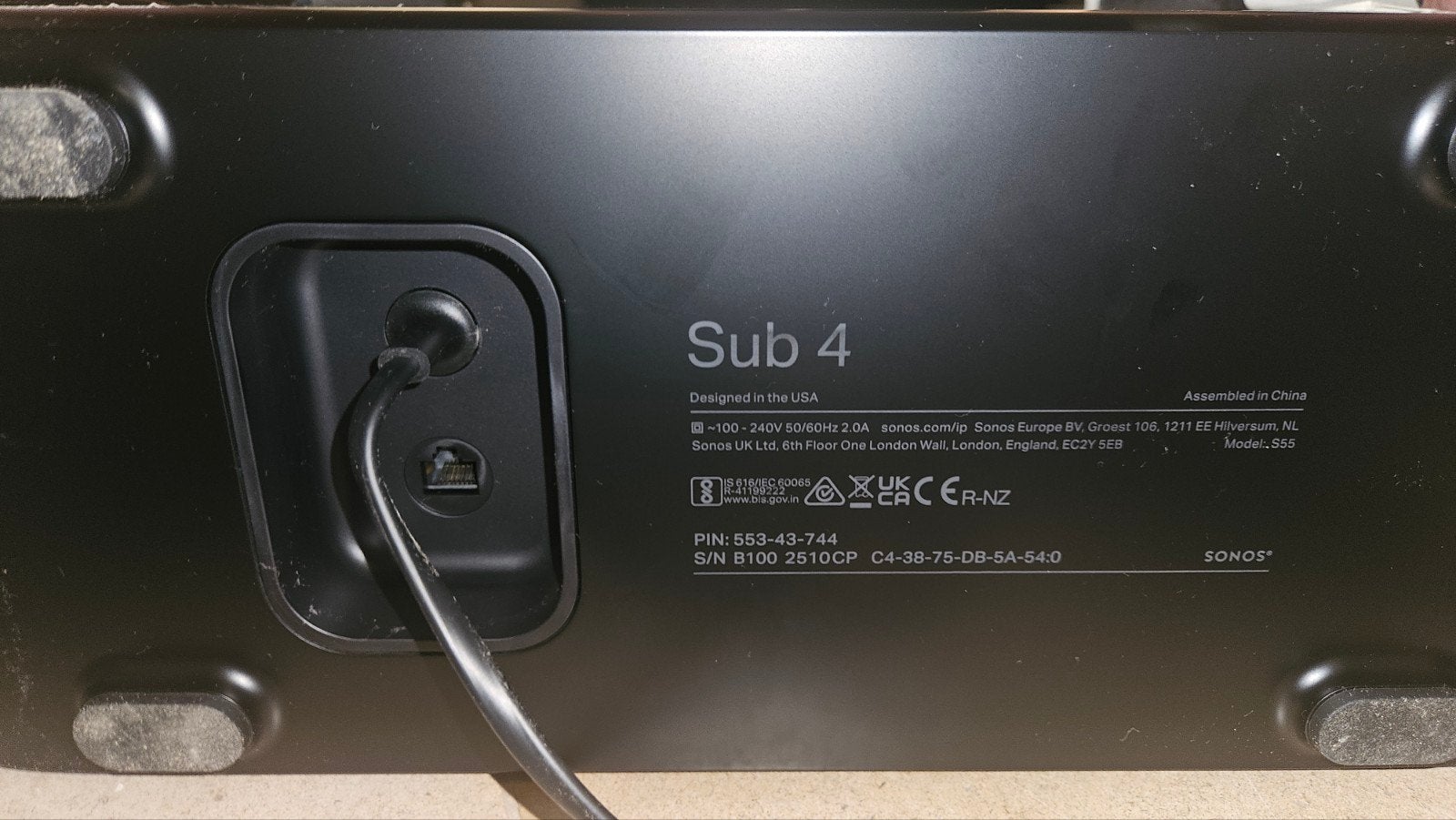 Sonos sub gen 4, Ophalen