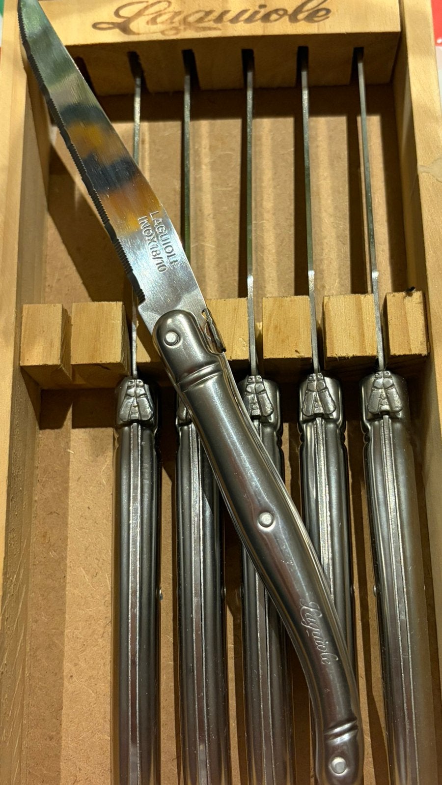 6 steakmessen - inox - laguiole, Ophalen of Verzenden, Nieuw, Laguiole