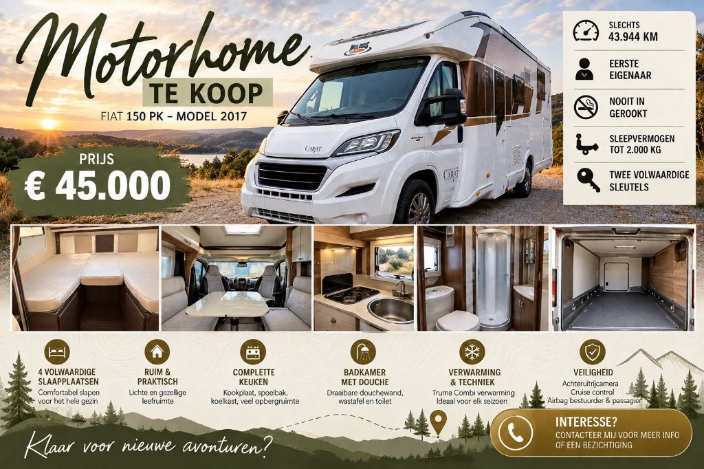 Full Option Mobilhome te koop Mc Louis Carat 473G, Toilette à cassette, Fiat, Boîte manuelle, Il y a 7 à 12 mois