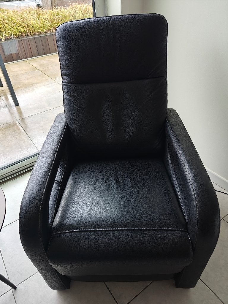 Lederen relaxzetel, Enlèvement, Comme neuf, Cuir