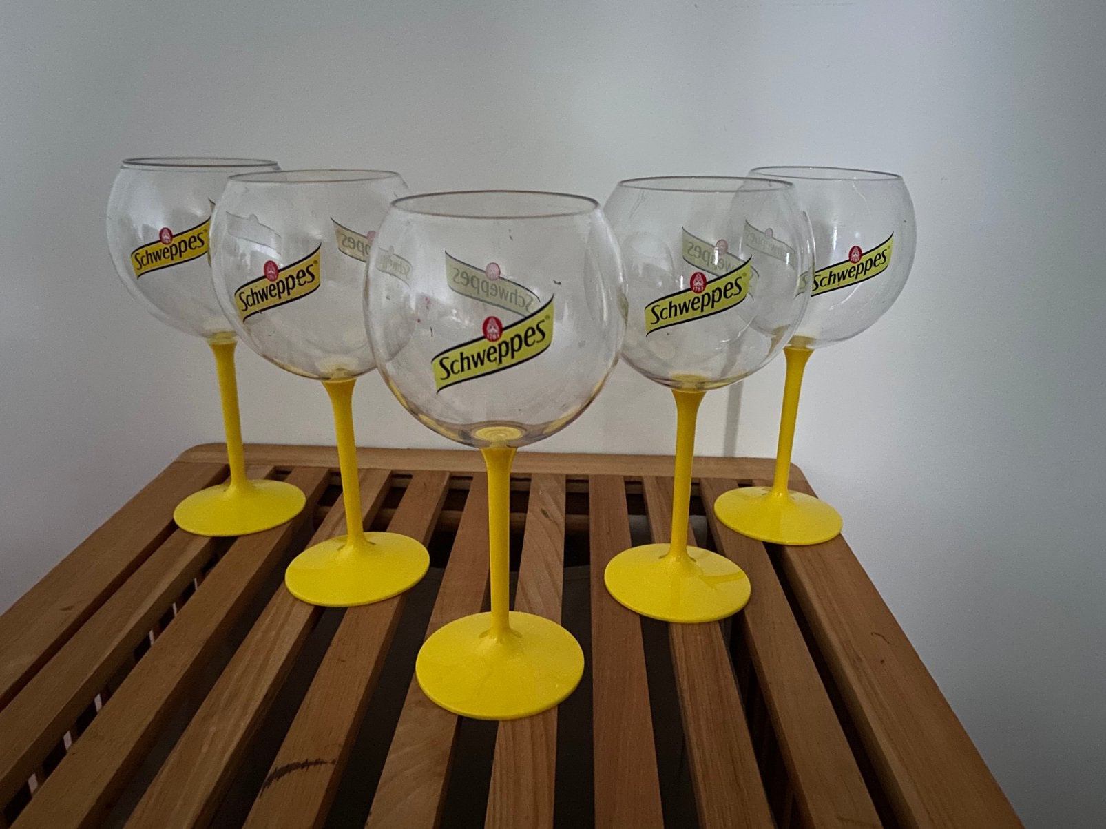 Swheppes glazen PLASTIC, Verzamelen, Ophalen of Verzenden, Gebruikt