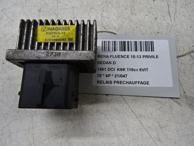 VOORGLOEI RELAIS Renault Fluence (LZ) (8200859243), Gebruikt, Renault