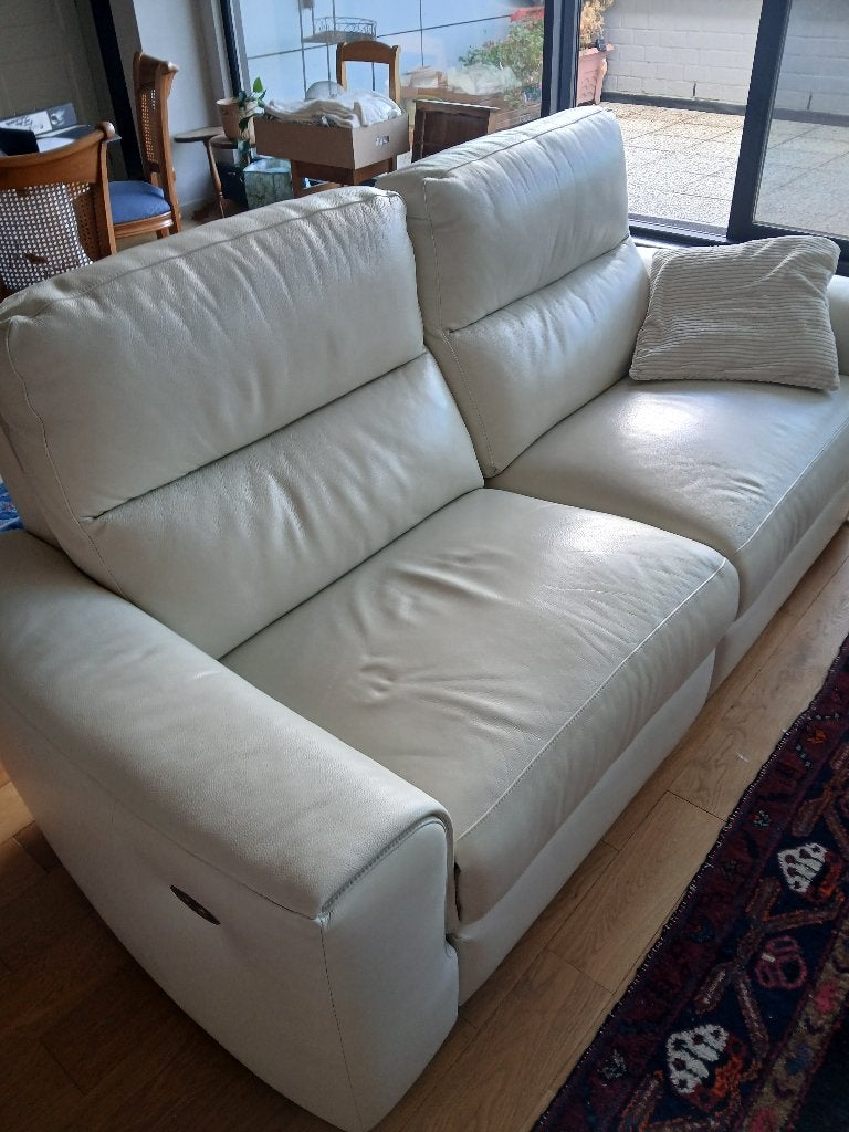 Divan cuir inclinable impeccable, Maison & Meubles, Comme neuf, Enlèvement, Sobre, intemporel, contemporain, Cuir