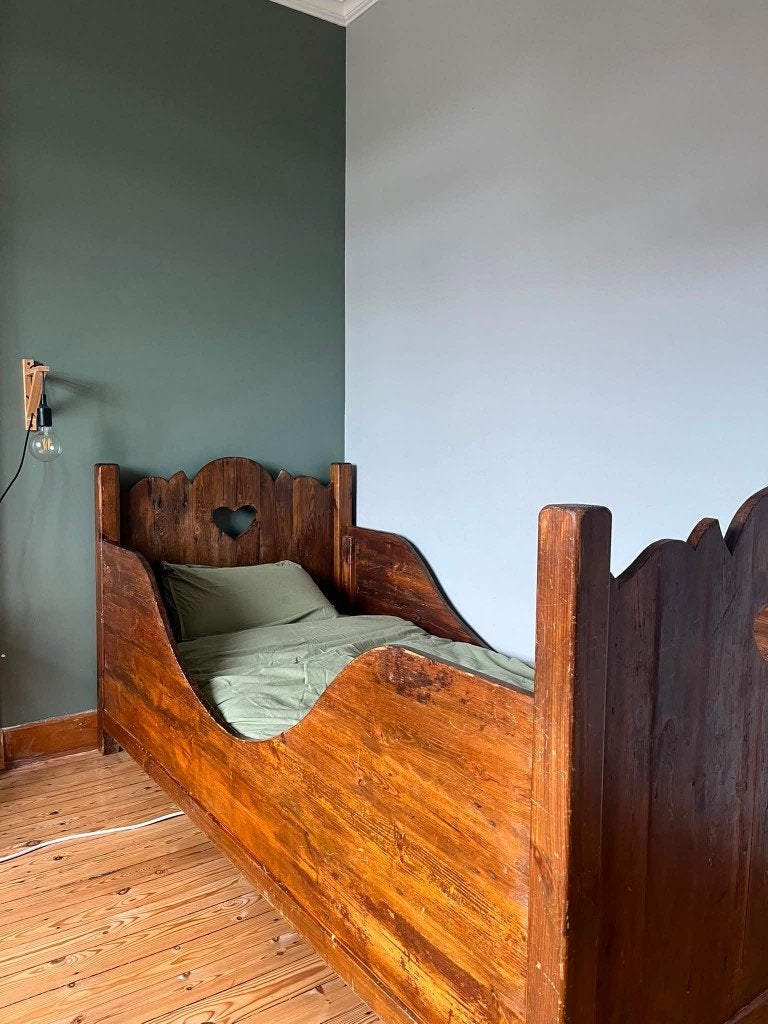 Lit en bois Flamant, 90 cm, Une personne, Brun, Enlèvement