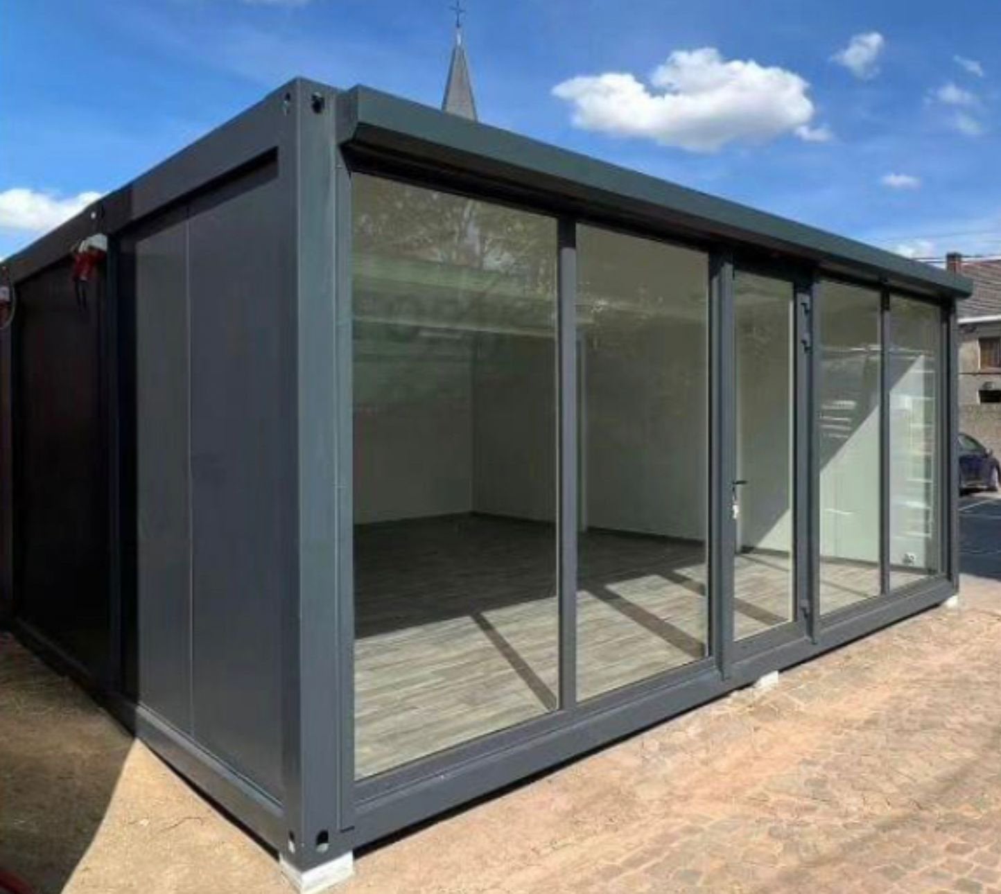Module de container commercial vitré transportable à vendre, Enlèvement