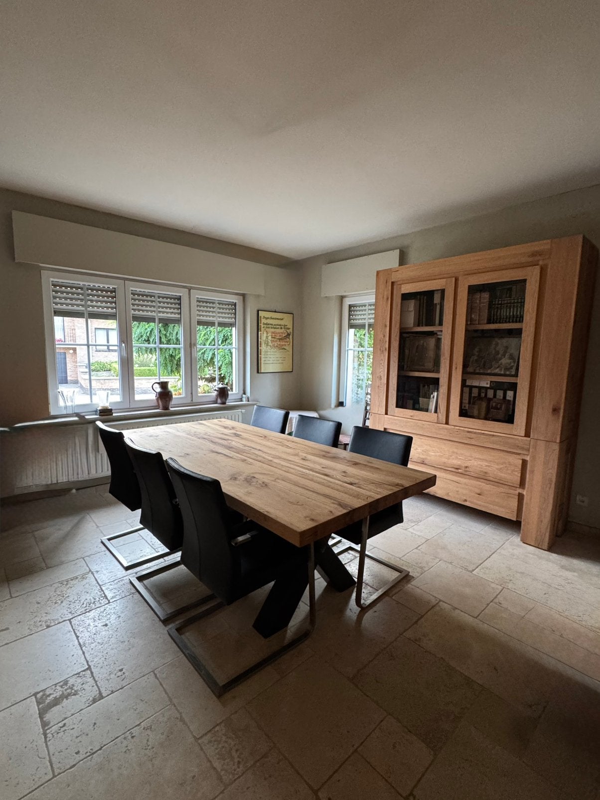 Massieve eetplaats compleet, Maison & Meubles, Armoires | Buffets, Enlèvement, Comme neuf