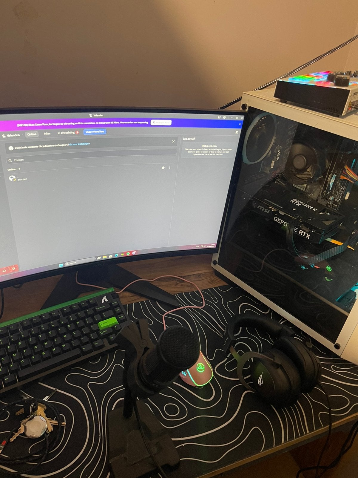Gaming pc– RTX 3060 (12GB) / 32GB RAM / 180Hz MSI Monitor, Computers en Software, Ophalen, 32 GB