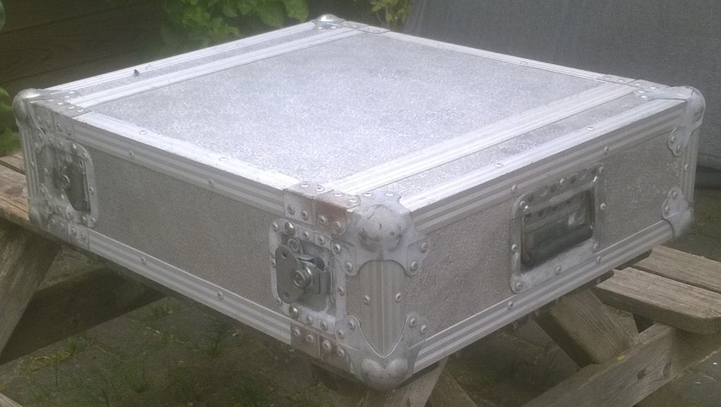 Flightcase 19 inch 3HE, dubbel deur (zilverkleurig), Muziek en Instrumenten, Behuizingen en Koffers, Ophalen of Verzenden, Gebruikt