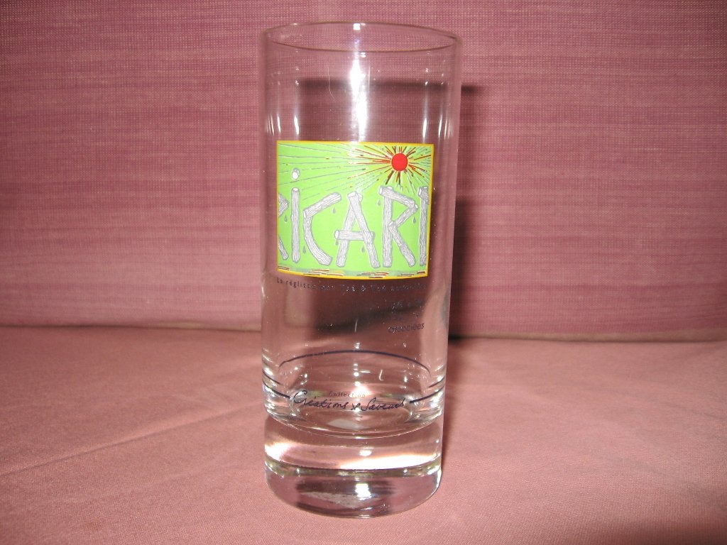 Ricard glas Créations La Réglisse Tsé-Tsé Associés, met logo, Verzamelen, Ophalen of Verzenden, Zo goed als nieuw, Gebruiksvoorwerp