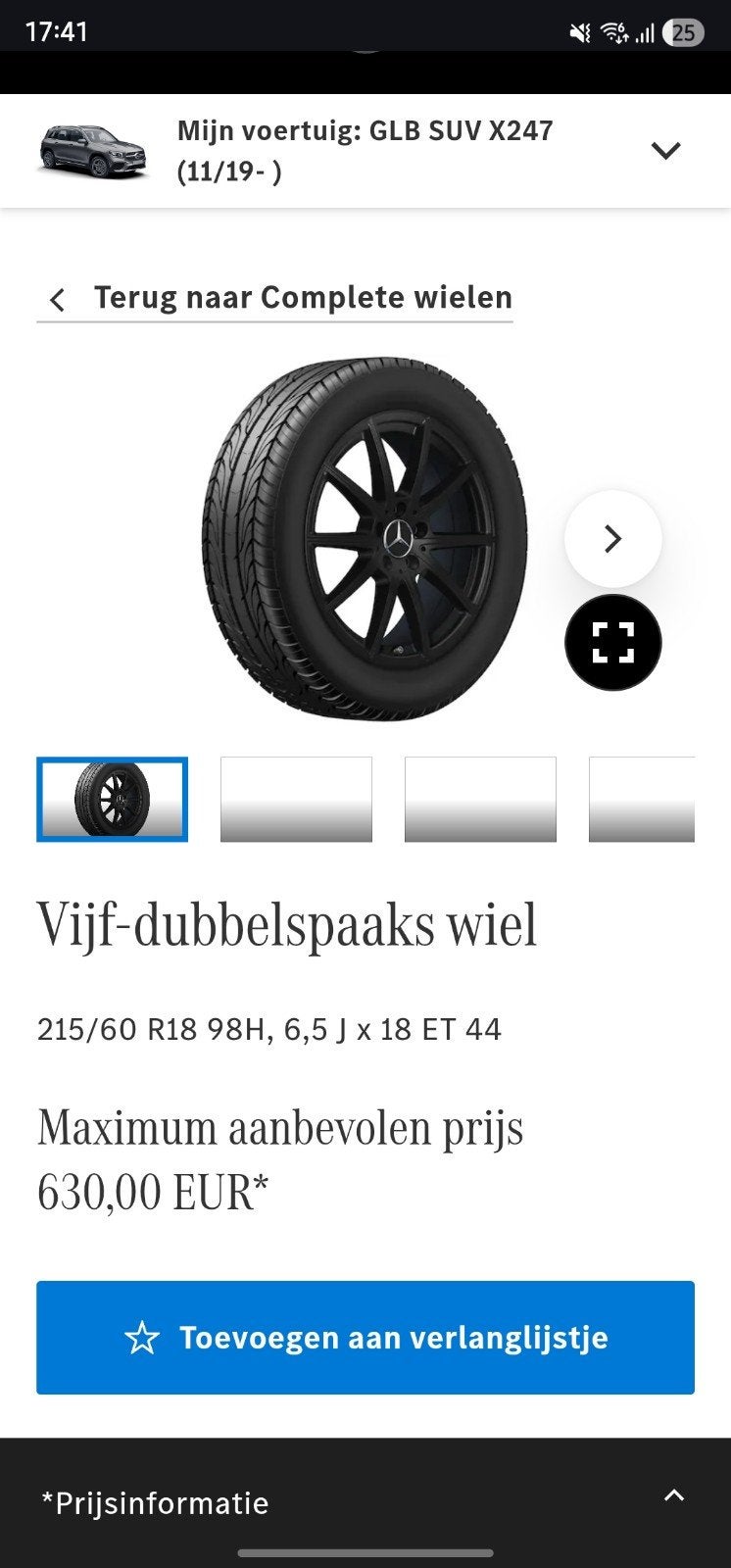 Originele Mercedes Benz GLA GLB winterwielen 18inch 4 wielen, Autos : Pièces & Accessoires, Pneus & Jantes, Jante(s), 18 pouces