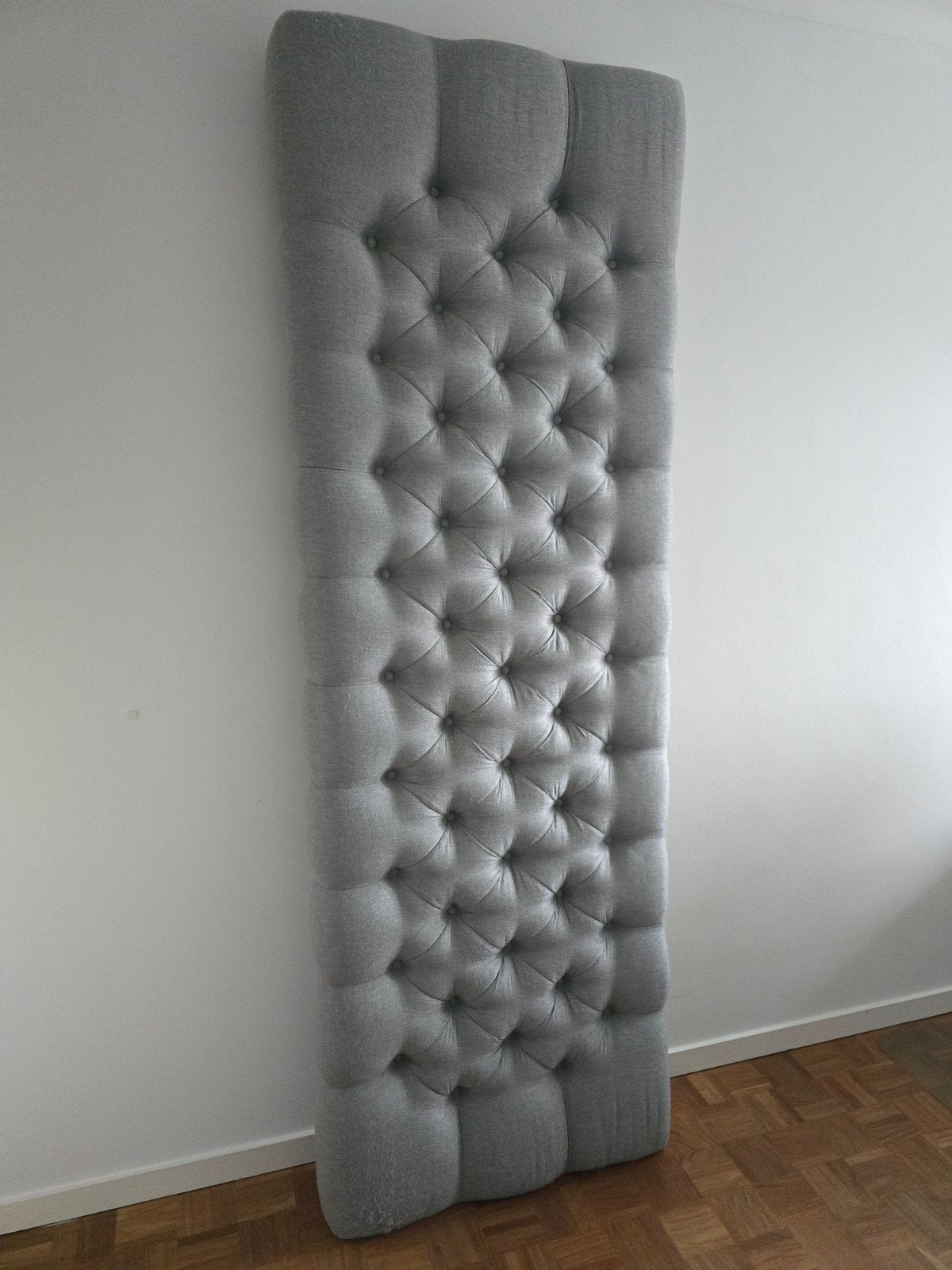 Tête de lit à donner, Gris, Tissu, Capitonné, Utilisé