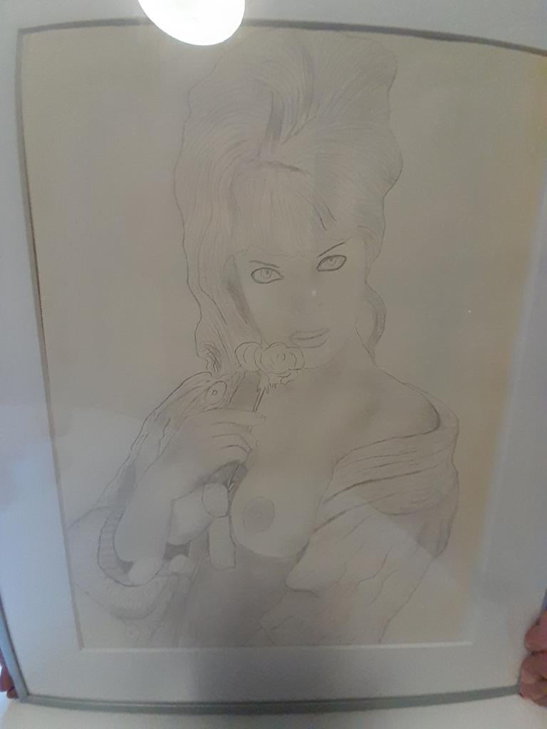 Eigenhandig getekend portret van Brigitte Bardot, Ophalen