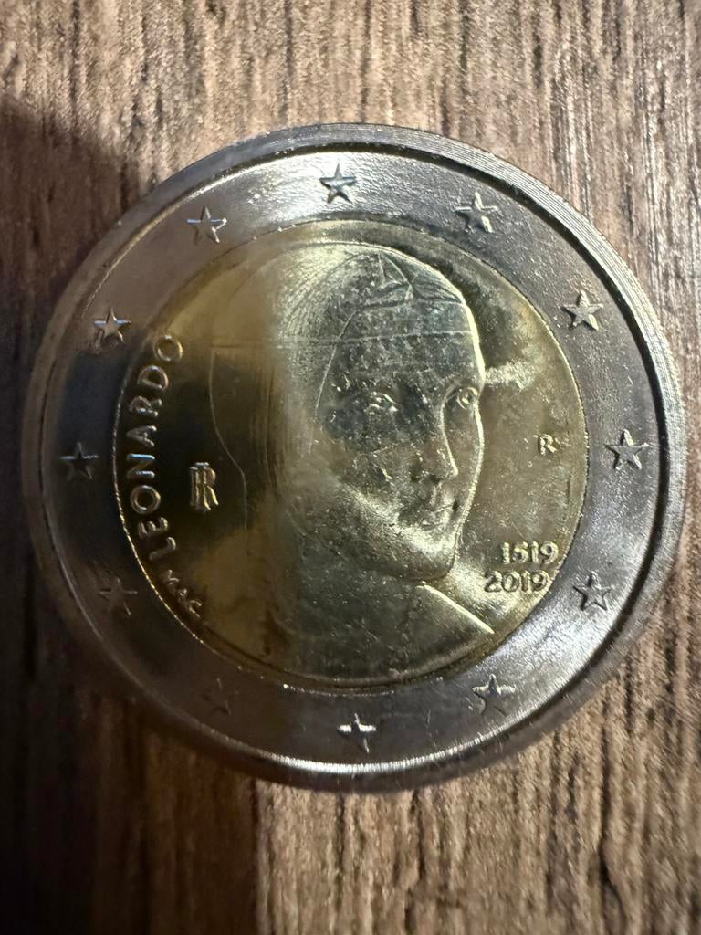 2 euro italie 2019 leonardo da vinci, Postzegels en Munten, Munten | Europa | Euromunten, Ophalen of Verzenden, 2 euro