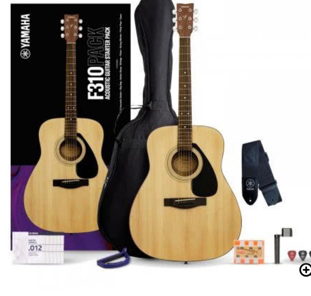 Yamaha F310PII Natural akoestische western gitaar set, Muziek en Instrumenten, Ophalen, Zo goed als nieuw