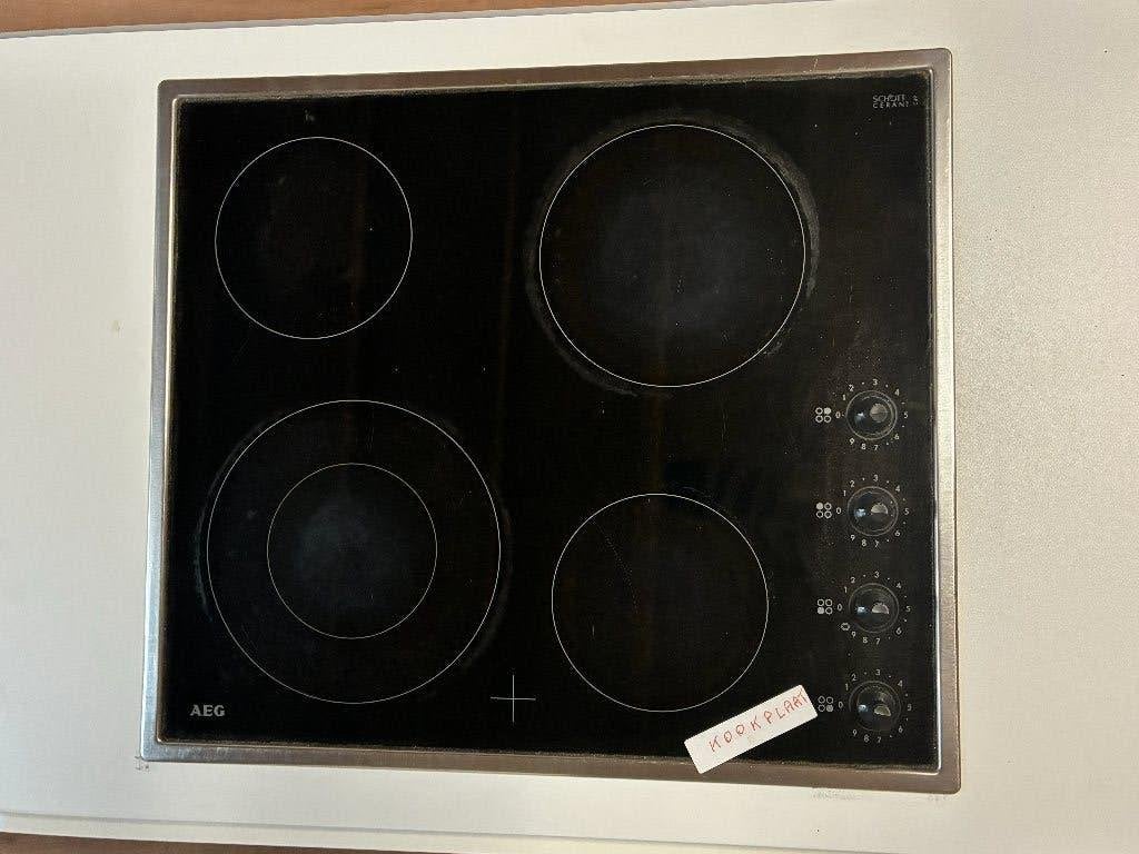 AEG Keramische inbouwkookplaat, Ophalen, Gebruikt, Keramisch, 4 kookzones