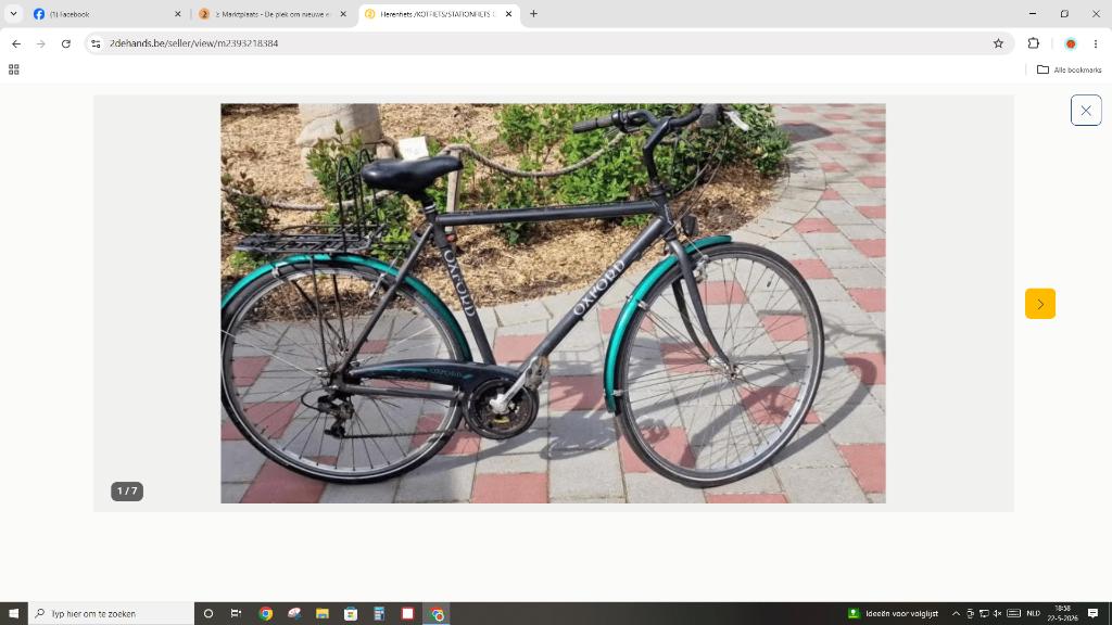 herenfiets oxford  kotfiets stationfiets, Fietsen en Brommers, Fietsen | Heren | Herenfietsen, Gebruikt, Velgrem, Versnellingen