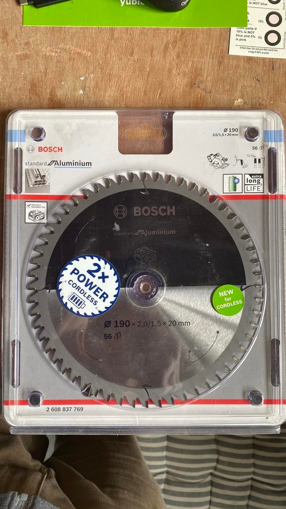 Bosch zaagblad std alu hout 190 x 2.0/1.5 x 20 mm, Enlèvement ou Envoi, Neuf