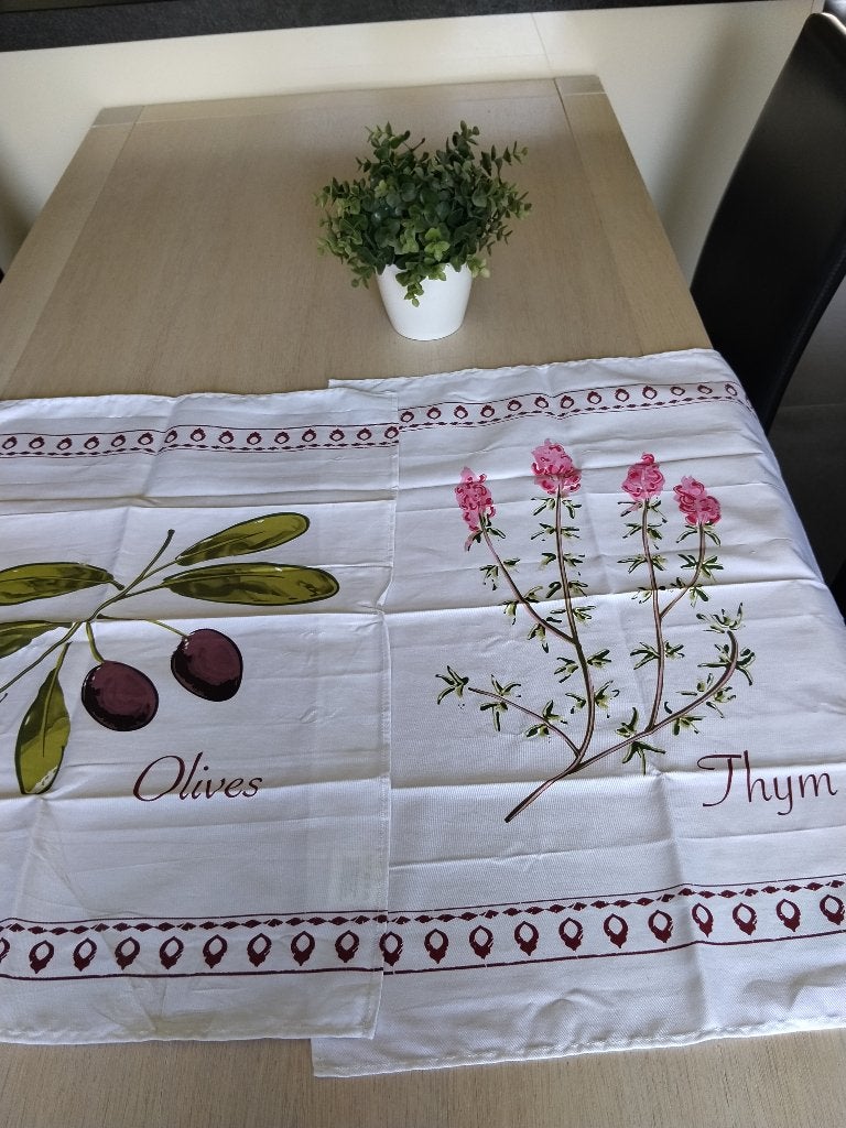 2 keuken handdoeken Thijm en Olives, Maison & Meubles, Enlèvement ou Envoi, Neuf