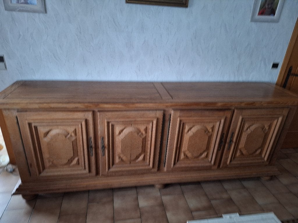 Massief eiken eetplaats, Ophalen, Gebruikt, Rustiek, 4 tot 6 stoelen