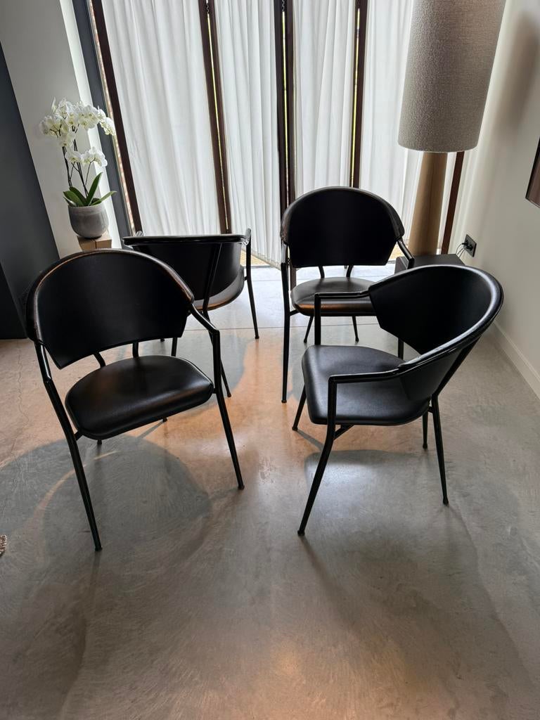 Set van 4 designstoelen, Ophalen, Zo goed als nieuw