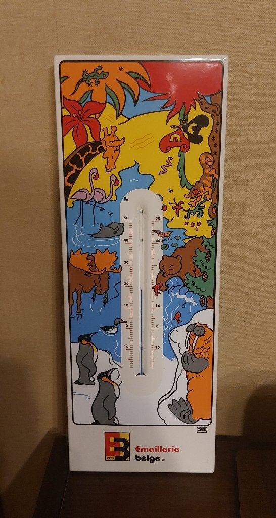Thermomètre en émail Enamelerie Belge, Enlèvement ou Envoi, Neuf, Panneau publicitaire