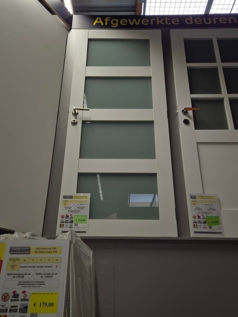 Schilderdeur met glas, Doe-het-zelf en Bouw, Deuren en Vliegenramen, Ophalen, Glas, Binnendeur