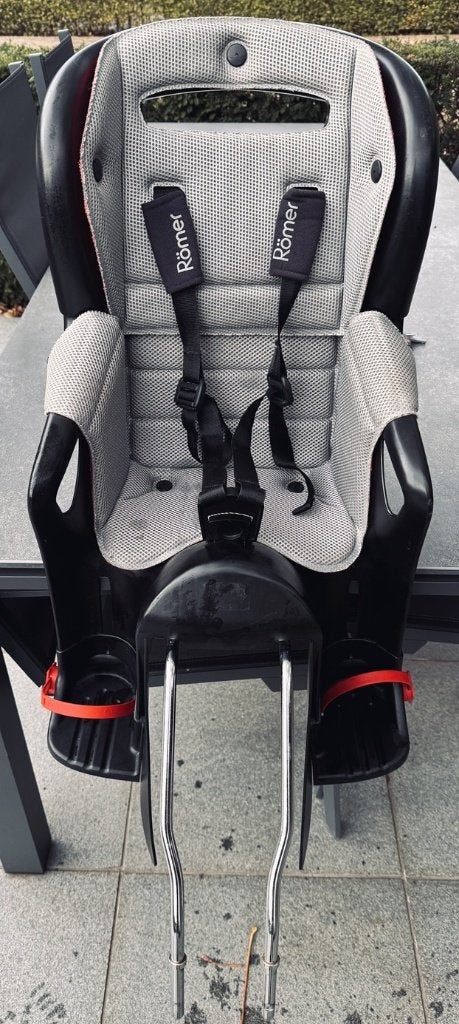 Fiets-Kinderzitje Romer Jockey Comfort, Ophalen, Achterzitje, Voetsteuntjes, Zo goed als nieuw