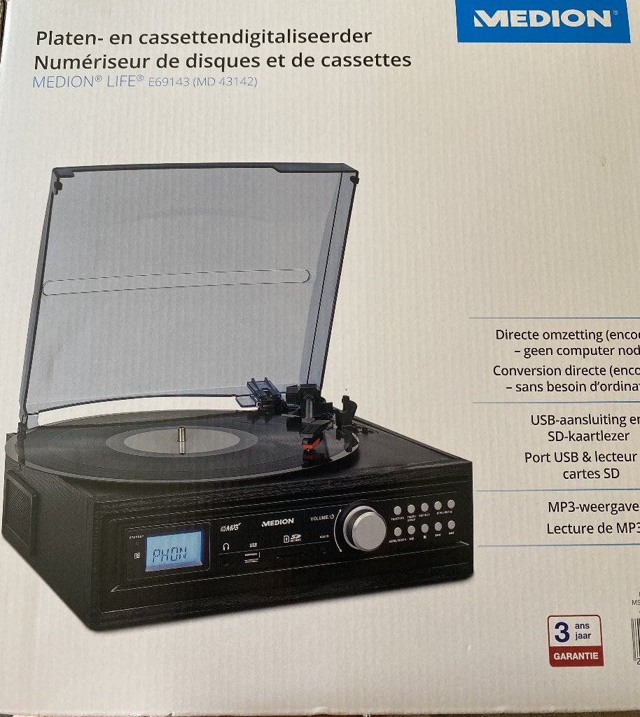 platen en cassettes digitaliseren, Ophalen, Zo goed als nieuw, Platenspeler, Overige merken