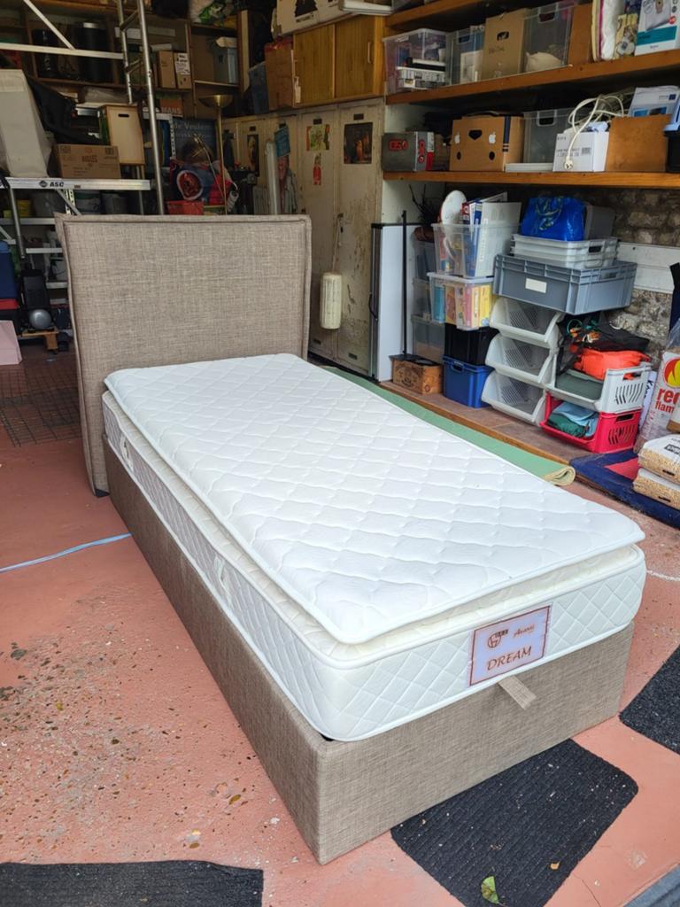 NIEUWE BOXSPRING 1 PERSOON, NOOIT BESLAPEN!, Huis en Inrichting, Slaapkamer | Boxsprings, Ophalen
