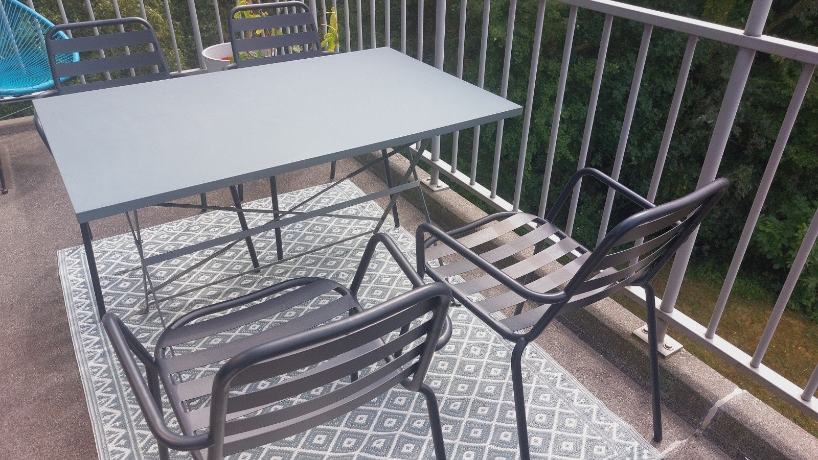 bistro tuintafel en 4 stoelen terras balkon, Ophalen