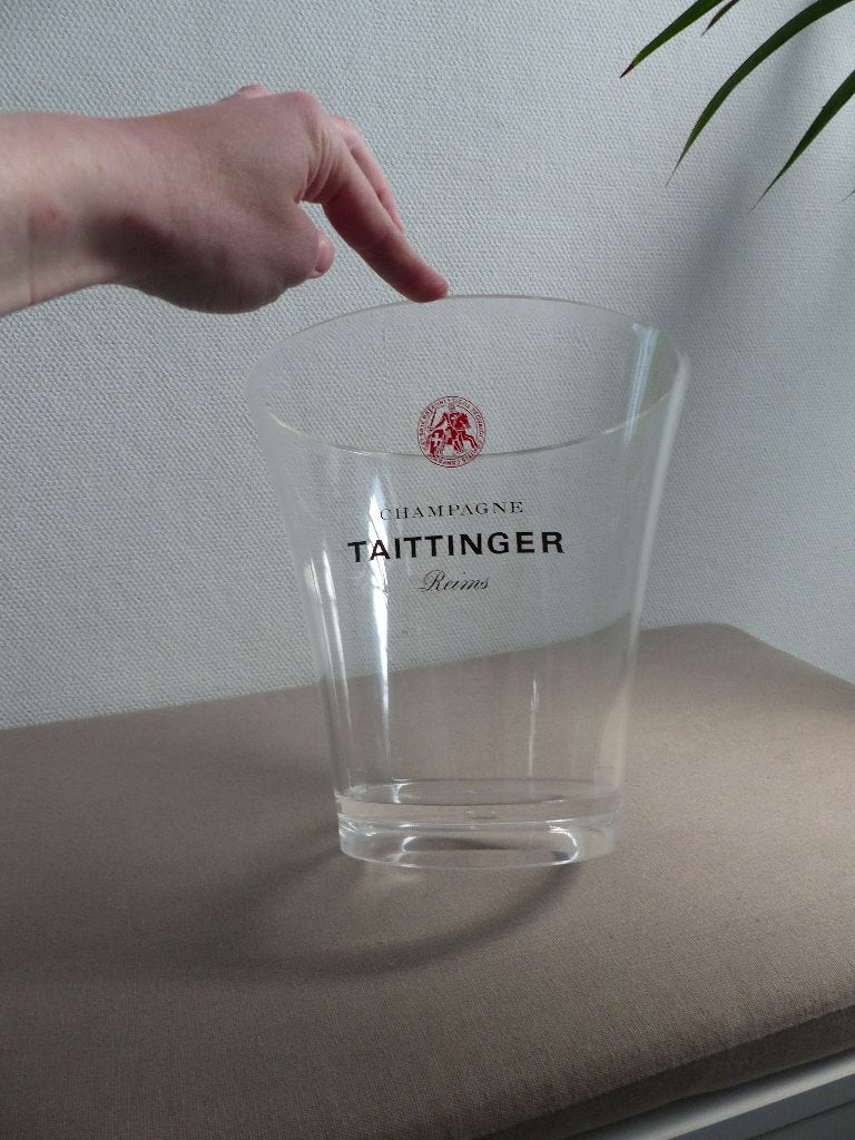Doorzichtige champagne emmer van het merk Taitinger, Verzamelen, Ophalen of Verzenden, Zo goed als nieuw, Champagne