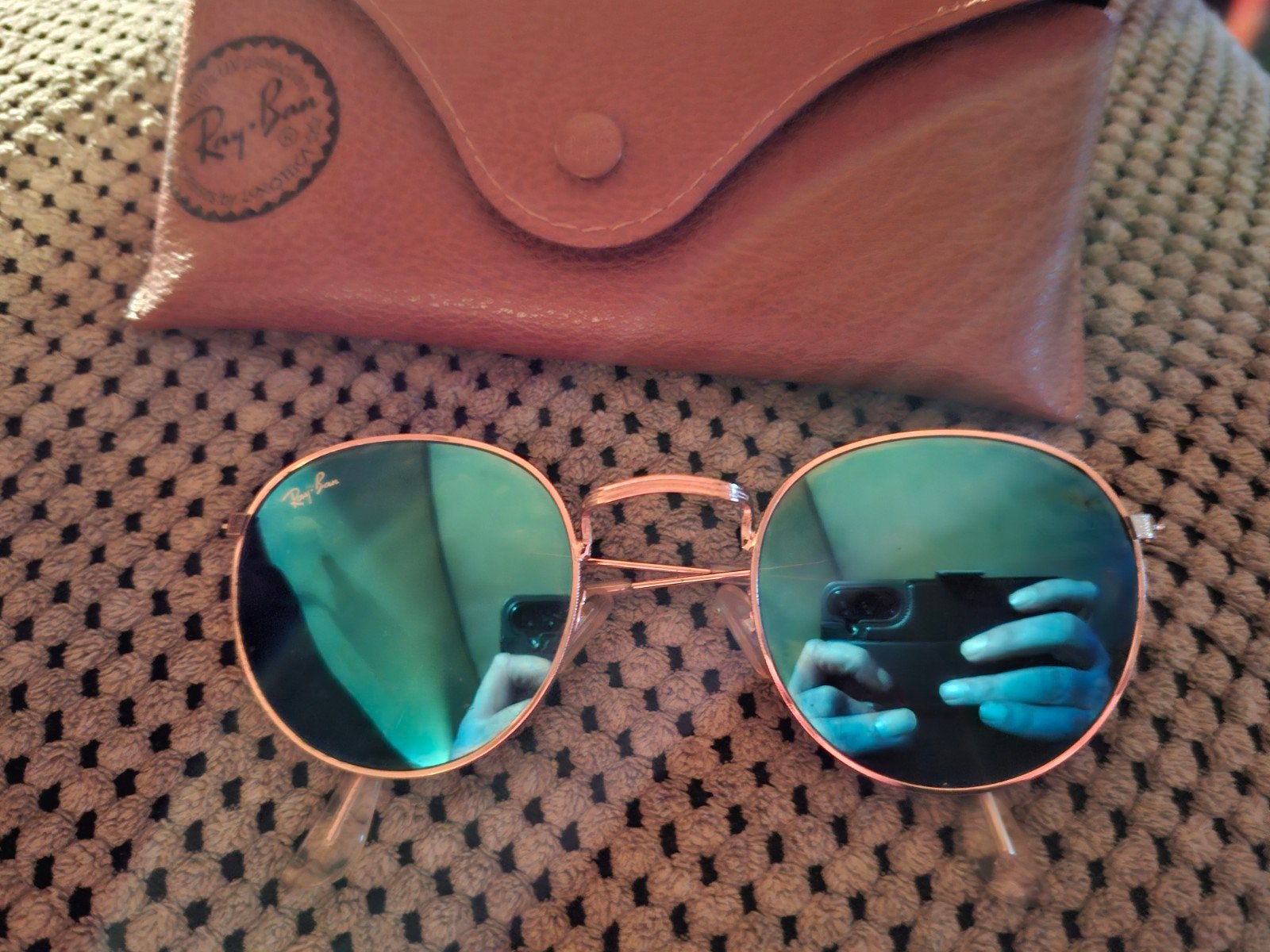 Ray ban, Zonnebril, Blauw, Ophalen of Verzenden, Zo goed als nieuw