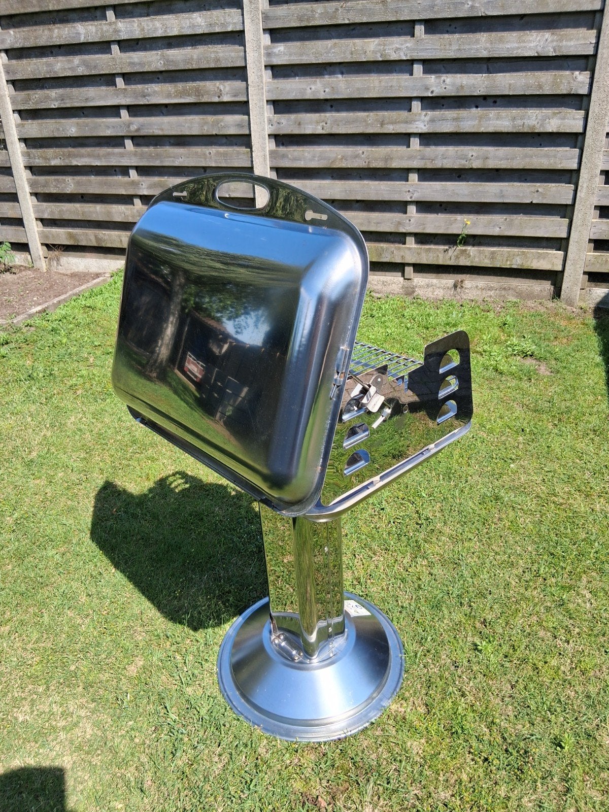 Inox barbecue en smoker, Tuin en Terras, Houtskoolbarbecues, Zo goed als nieuw, Ophalen