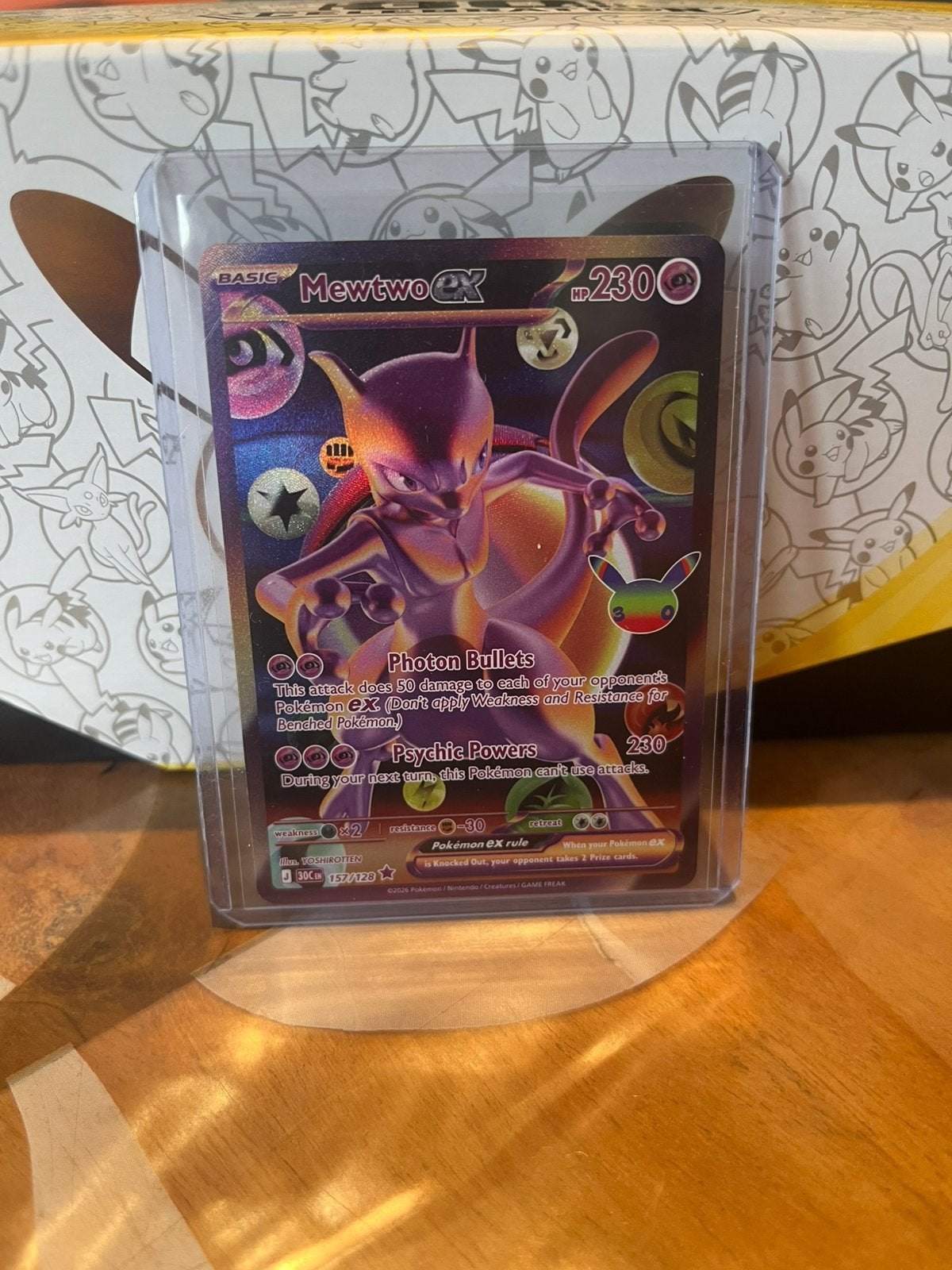 Mewtwo ex 30th celebration futuristic rare #157/128, Hobby en Vrije tijd, Ophalen of Verzenden, Nieuw