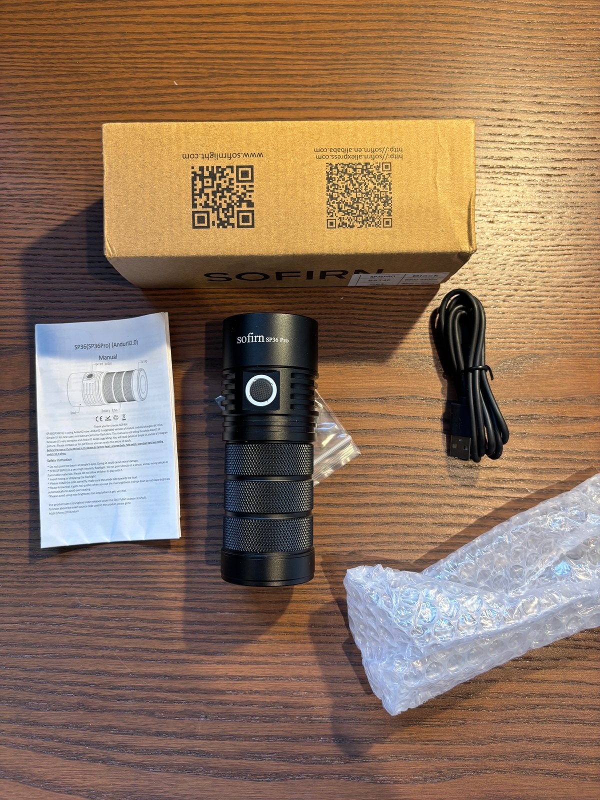 Sofirn SP36 Pro 8000 lumen – 3 18650 accu – Andúril 2.0, Ophalen of Verzenden, Zo goed als nieuw