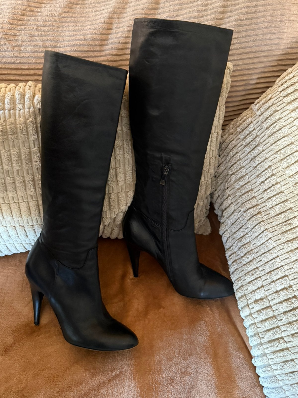 A Fermani 41 laars knielaars zwart leer elegant zeer goed, Kleding | Dames, Hoge laarzen, Zwart, Ophalen of Verzenden, Zo goed als nieuw