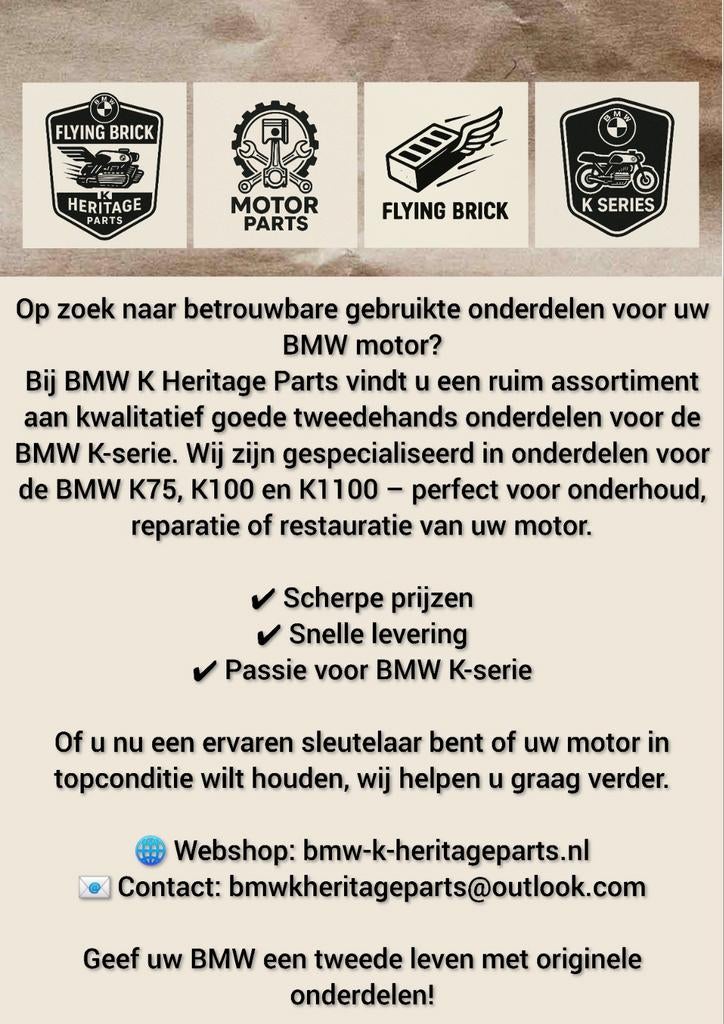 WEBSHOP Onderdelen BMW K75 K100 K1100, Motoren, Ophalen of Verzenden