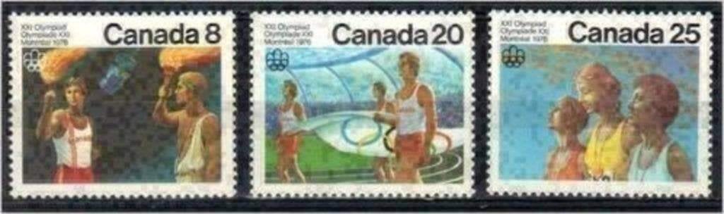 Canada 1976 - Yvert 604-606 - Jeux Olympiques (PF), Envoi, Non oblitéré