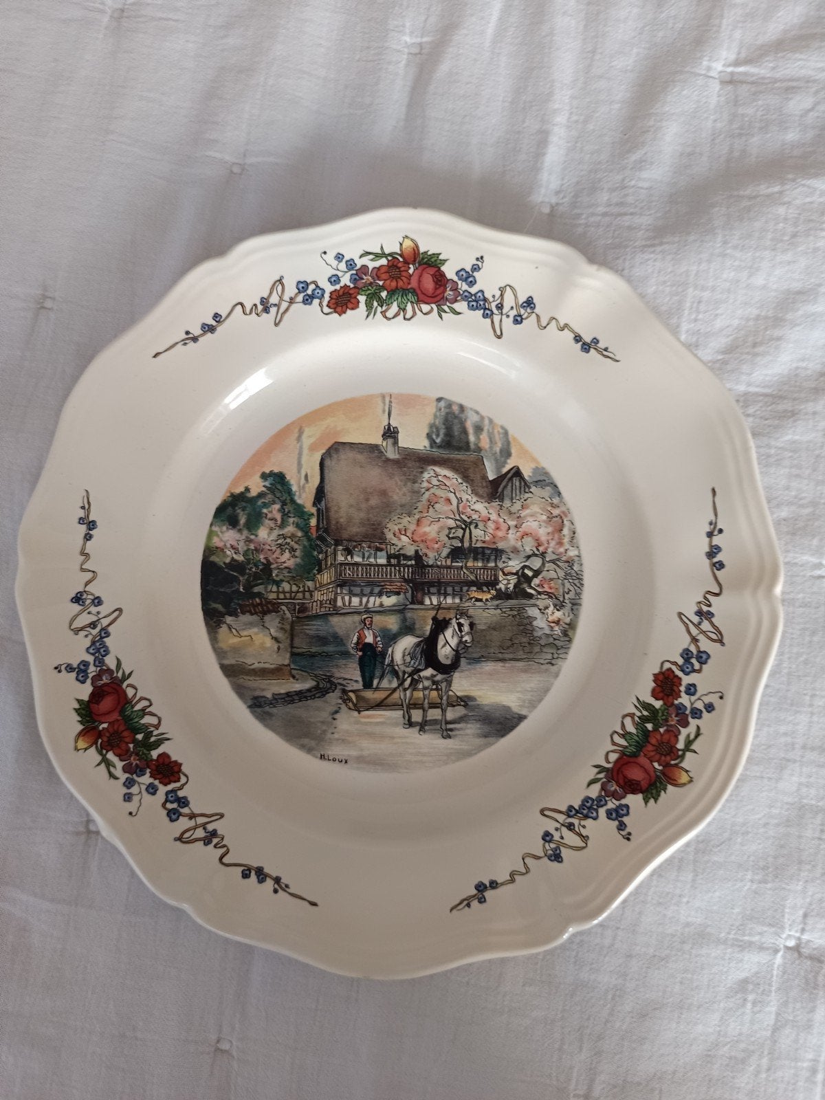France Sarreguemines Obernai bord, Antiek en Kunst, Ophalen of Verzenden