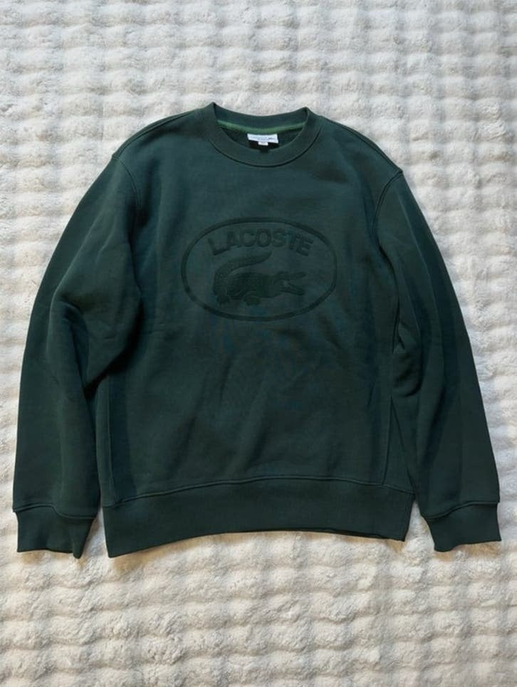 Groene Lacoste-trui voor heren L  minimalistische stijl, Ophalen of Verzenden, Groen