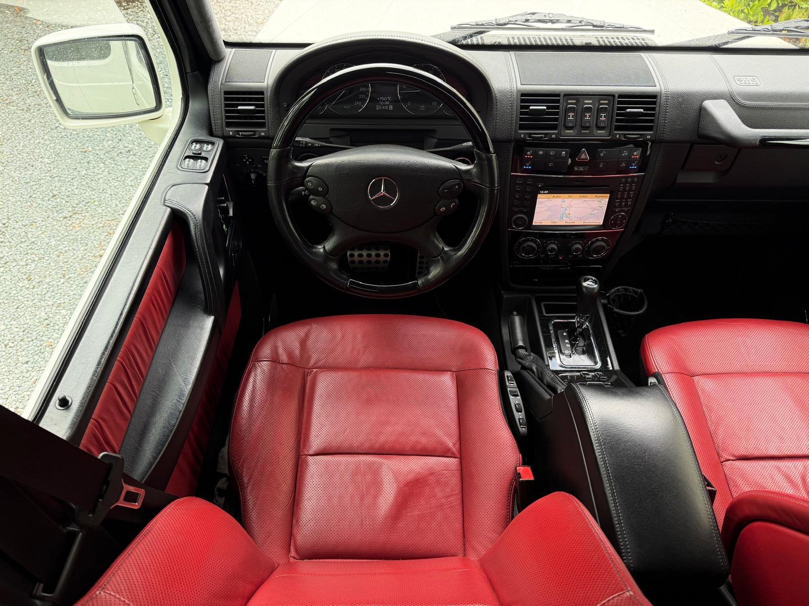 Mercedes G350 CDI Designo Pearl White/Red Zetelkoeling Full, Autos, Euro 5, Achat, Entreprise, Diesel