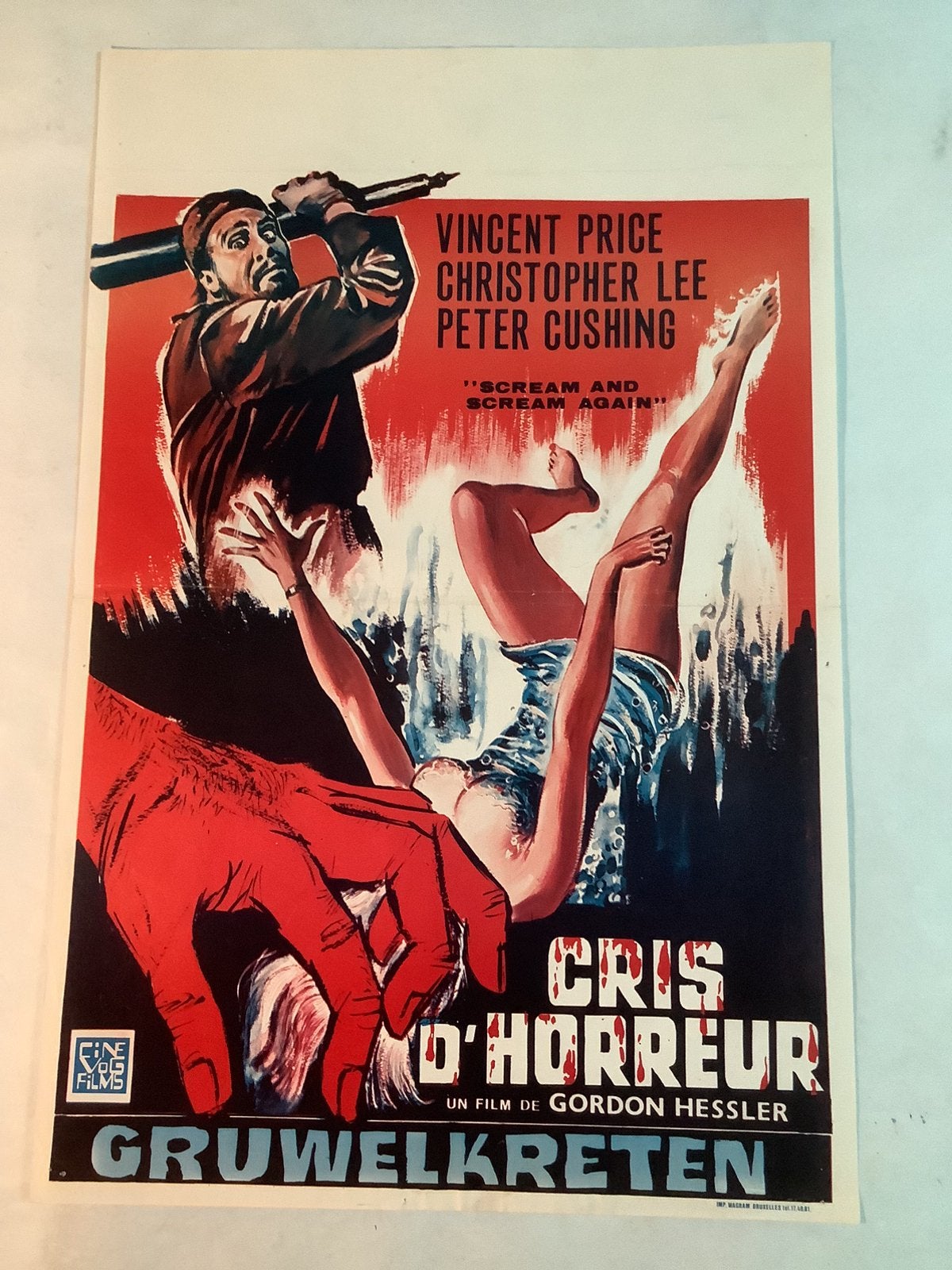 SCREAM AND SCREAM AGAIN   filmposter  36-54 cm, Ophalen, Zo goed als nieuw