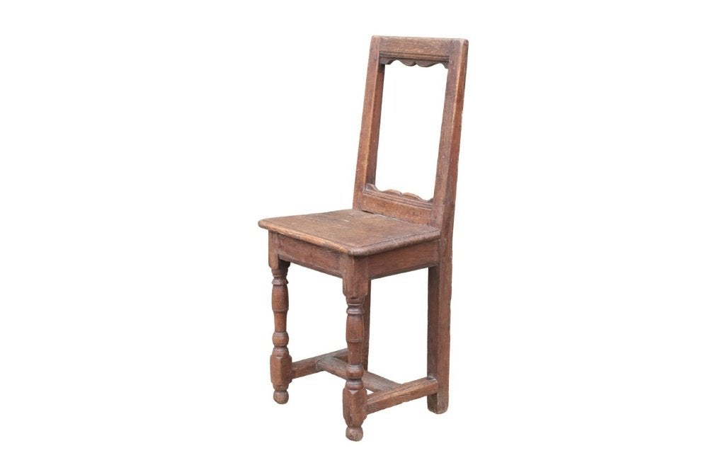 Franse eiken stoel Lotharingen - 17e/18e eeuw, Antiquités & Art, Enlèvement