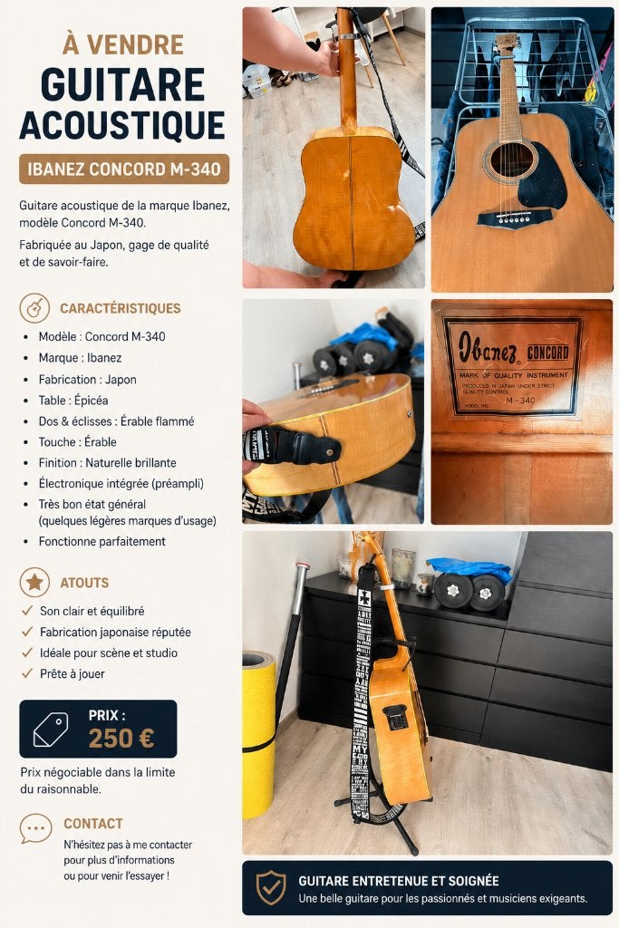 Guitare, Muziek en Instrumenten, Strijkinstrumenten | Overige, Zo goed als nieuw, Ophalen