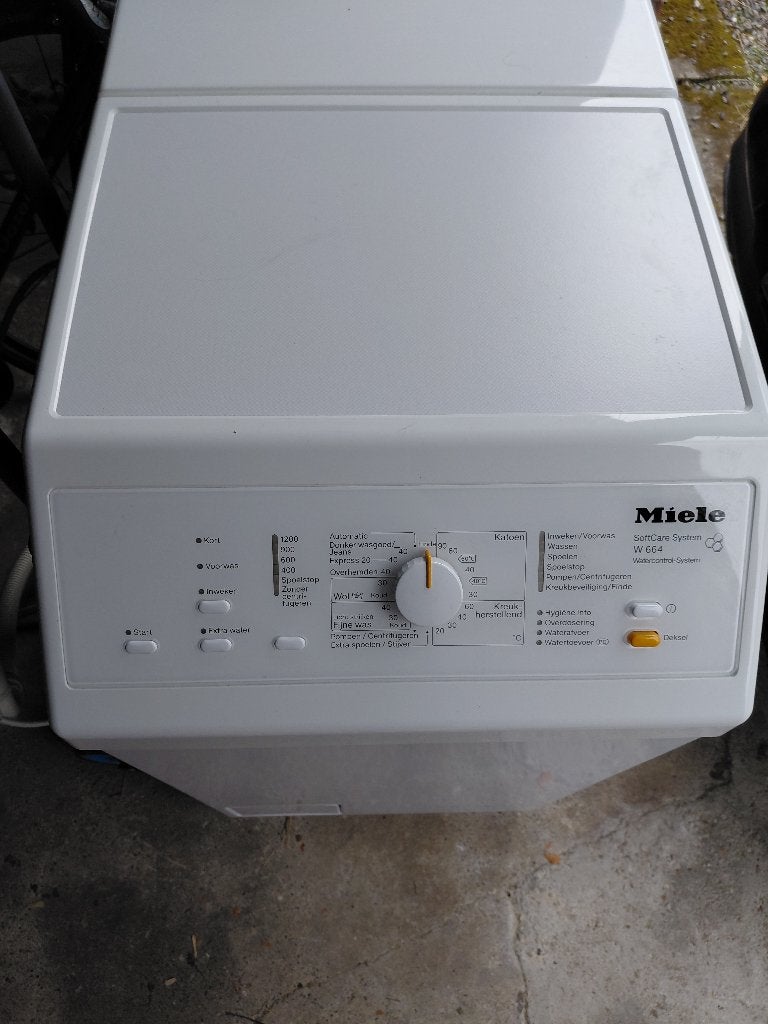 Miele W667 wasmachine bovenlader, Ophalen, 1200 tot 1600 toeren, Gebruikt, 4 tot 6 kg