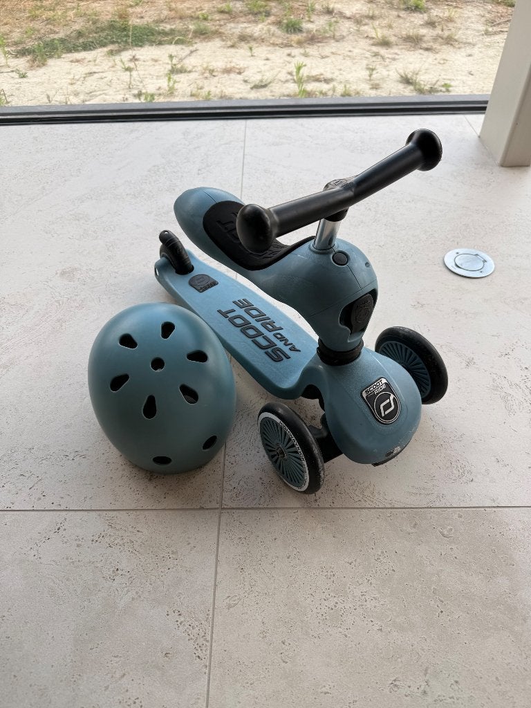 Scoot & Ride - step & loopfiets - incl bijpassende helm, Fietsen en Brommers, Steps, Ophalen, Gebruikt, Gewone step, Scoot and ride