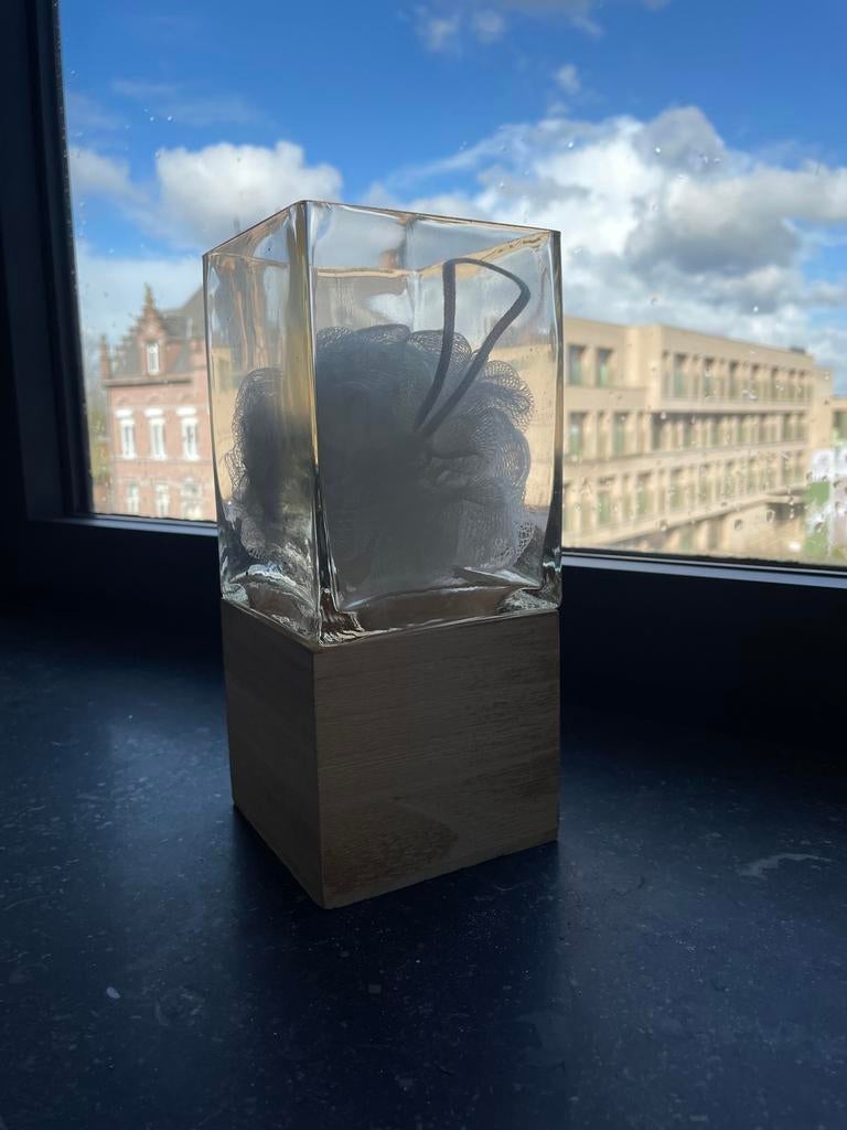 [Nieuw] Shower puff met houder, Ophalen of Verzenden, Nieuw, Wit