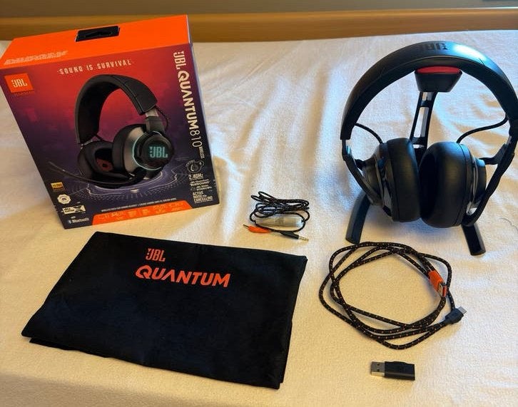 JBL Quantum 810 wireless Gaming Headset met staander, Ophalen of Verzenden, Draadloos, Over-ear, Gaming headset